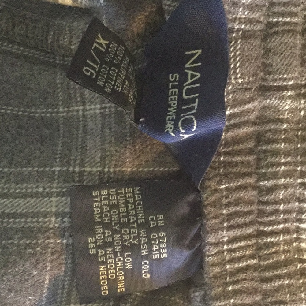 Nautical striped light blue sleepwear pants -XL - Picture 7 of 7